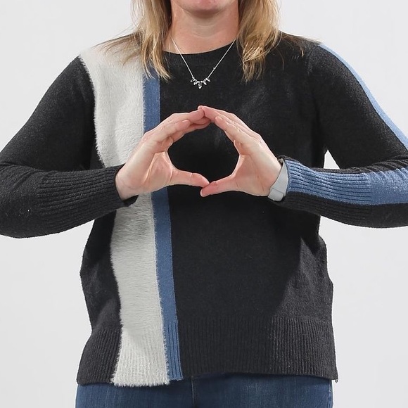 Simply Vera Vera Wang Striped Long Sleeve Sweater - Picture 2 of 8